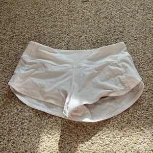 white lululemon shorts